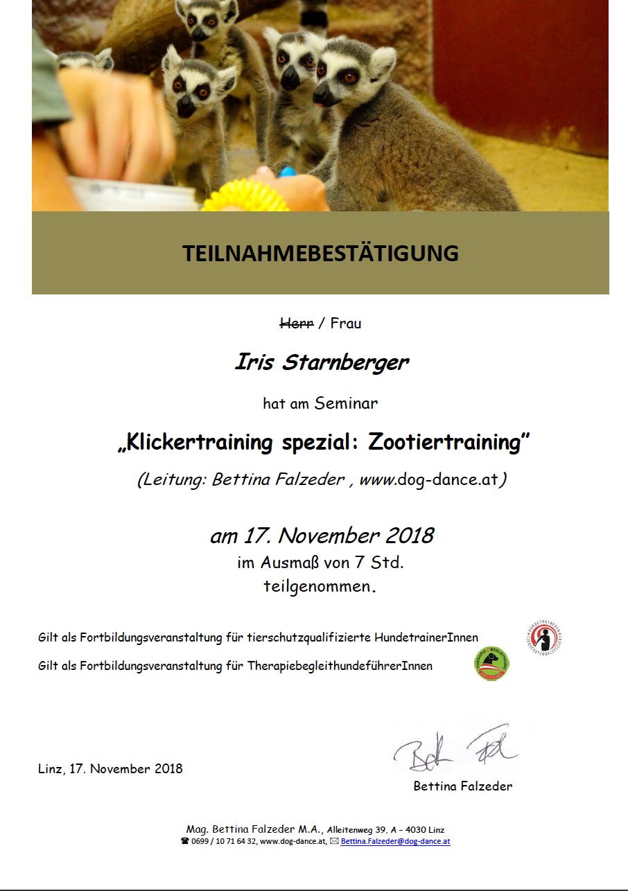 Zootiertraining-Linz